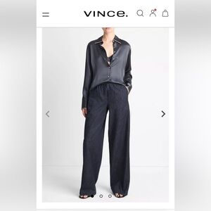 Brand New Vince Cotton Mid-Rise Wide Leg Pant